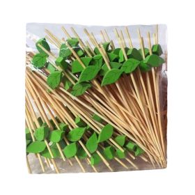 200 Pcs Bamboo Disposable Cocktail Picks Fruit Picks