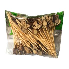 [Fruits] Bamboo Party Supplies Disposable Cocktail Picks
