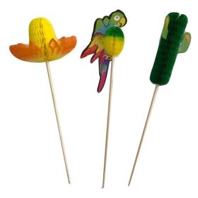 [Cowboy] 100 Pcs Disposable Bamboo Sticks Decor Party Supply