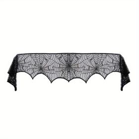 Black Lace Halloween Table Runner Halloween Spider