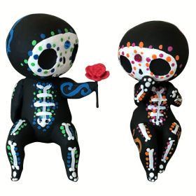 Sugar Head Doll, Decoration Halloween Skull Couple Valentine's