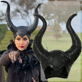 Big Black Ox Horns Witch Hat Headpiece Party Props