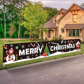 1pc, Festive Large Merry Christmas Banner