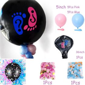 Party decoration balloon boy, girl black latex baby shower confetti