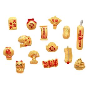 14 Pcs Chinese New Year Magnets Refrigerator Magnets Funny Kitchen Decor Office Magnets