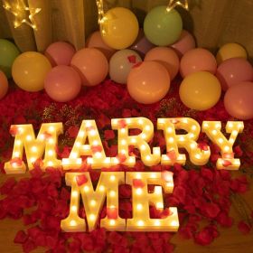 Marry Me Decorative Plastic LED Marquee Letter