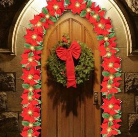 10LED Christmas Flowers Decorations Garland String Lights New Year Ornaments