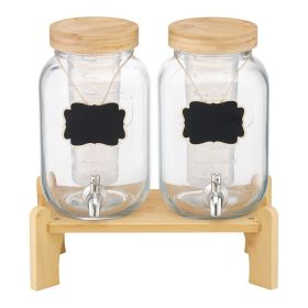 Beverage Dispenser, 2 Pack 1 Gallon Dispensers for Parties