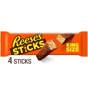 Milk Chocolate Peanut Butter Wafer Sticks, King Size Candy Bar, 3 oz Pack