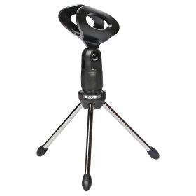 5 Core Mic Stand Adjustable Desktop Microphone Stands Tripod Portable Foldable Table Pedestal Para Microfono w Universal Mike Holder For Studio Podcas