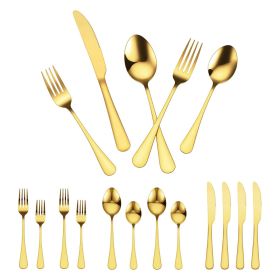 60-Piece Gold Silverware Set, Cutlery Set