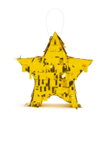 Way to Celebrate Party Foil Star Pinata Gold