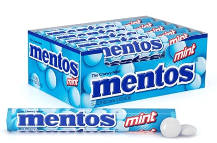 Mentos Chewy Mint Candy Roll, Peppermint, Peanut Free