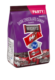 Hershey Assorted Dark Chocolate Flavored Snack Size Candy