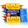 8 piece Sci fi Silicone Molds Set Silicone Ice Cube Tray for Space Themed Drinks Non Stick Reusable & Flexible for Jello Candy Chocolate Wax Suitable