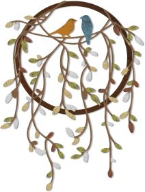 Metal Wall Art Bird on Tree Branch Silhouette