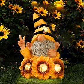 Garden Sculptures & Statues Resin Summer Bee Solar Lights