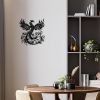 Phoenix Wall Art, Wall Decor Metal Phoenix Rising Statue