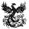 Phoenix Wall Art, Wall Decor Metal Phoenix Rising Statue