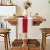 Christmas Table Runner for Home Decor with Tassels