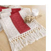 Christmas Table Runner for Home Decor with Tassels