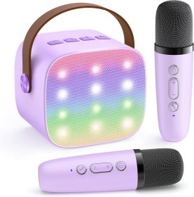 Karaoke Machine for Kids, Portable Speaker 2 Microphones