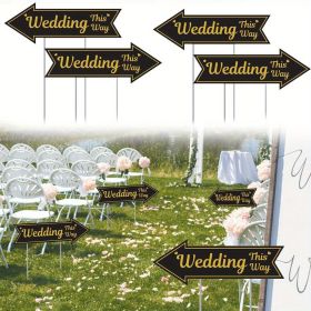 4 Pieces Wedding This Way Sign