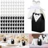 Wedding Favor Boxes with Ribbon Dress Tuxedo Candy