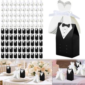 Wedding Favor Boxes with Ribbon Dress Tuxedo Candy
