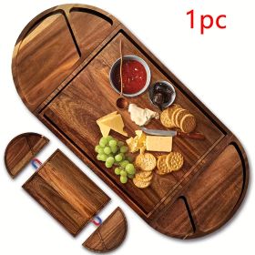 Magnetic Acacia Wood Charcuterie Board with Handles