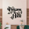 CIFbuy Aluminum Welcome Floral Wall Art Housewarming Gift