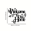 CIFbuy Aluminum Welcome Floral Wall Art Housewarming Gift