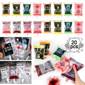 20 Pcs Blood Bags for Drinks Heavy Duty Hand-held