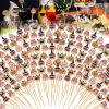 100 Pcs Halloween Pumpkin Cocktail Picks 5