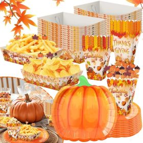 134 Pcs Thanksgiving Party Tableware Set