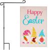 Combo Pack Garden Flag Stand Black Garden Flag Happy Easter