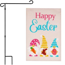 Combo Pack Garden Flag Stand Black Garden Flag Happy Easter
