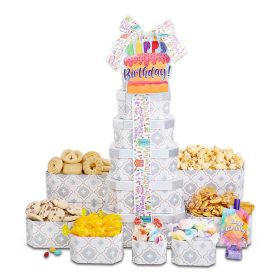 Happy Birthday Gift Tower of Treats