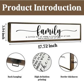 Family Signs Decor, Wood Framed Wall Decor Sign
