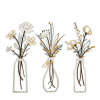 3 Pieces Metal Flowers Wall Art- Rustic Farmhouse Decor