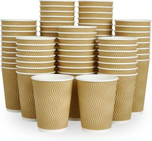 12 oz Coffee Cups, 80 Count for Hot Beverage