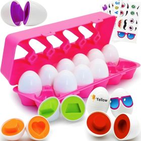 Montessori Matching Egg, Color Recognition Toy for Toddler 1-3