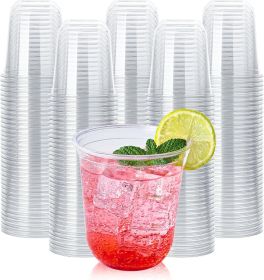 Compostable Clear Plastic Cold Cups, 100 Pack