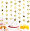 Star Garland, Glitter Gold Star Garland Banner
