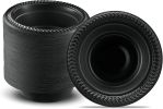 100 PCS Black Plastic Bowls, Plates For Parties and Weddings