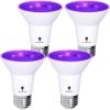 4 Pack PAR20 Flood Purple Light Bulbs