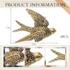 4 Pcs Vintage Bird Wall Sculpture Decor Art 4.7 Inch