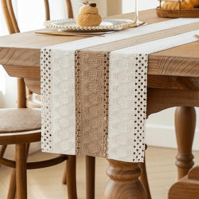 Boho Table Runner for Home Decor with Out Tassels