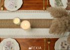 Boho Table Runner for Thanksgiving Fall Christmas