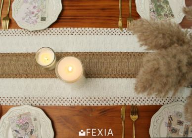 Boho Table Runner for Thanksgiving Fall Christmas